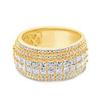 Gold Princess Cut Diamond  Ring | 14K | 3.58 CTW