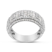 Gold Round and Baguette Diamond Ring | 14K | 2.04 CTW