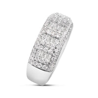 Gold Round and Baguette Diamond Ring | 14K | 2.04 CTW