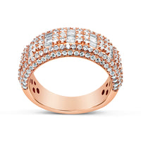 Gold Round and Baguette Diamond Ring | 14K | 2.04 CTW