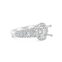 Gold Diamond | Semi Mount -Fits 2.5CT Stone | Engagement Ring | 18K | 0.80 CTW