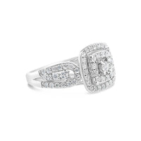 Gold Diamond Square Engagement Ring | 10K | 1.00 CTW