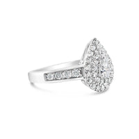 Gold Diamond Tear Drop/Pear Engagement Ring | 14K | 0.87 CTW