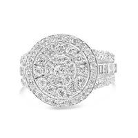 Gold Diamond Big Round Engagement Ring | 10K | 2.00 CTW