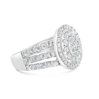 Gold Diamond Big Round Engagement Ring | 10K | 2.00 CTW