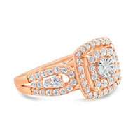 Gold Diamond Square Engagement Ring | 10K | 1.00 CTW