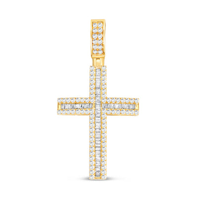 Cross - Yellow Gold Diamond Pendant | 1.55 CTW | 14K