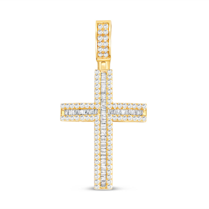 Cross - Yellow Gold Diamond Pendant | 1.55 CTW | 14K