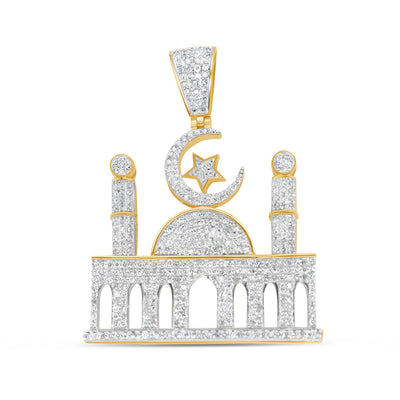 Mosque - Yellow Gold Diamond Pendant | 1.29 CTW | 10K