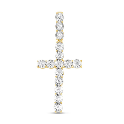 Cross - Yellow Gold Diamond Pendant | 0.65 CTW | 10K