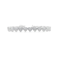14K Gold 3.00CT Baguette and Round Diamond - Heart Bracelet