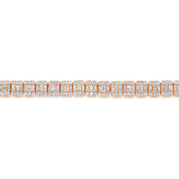 14K Yellow Gold 4.69CT Baguette and Round Diamond Bracelet
