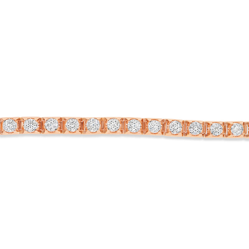 14K Gold 1.52CT Flower Diamond Bracelet