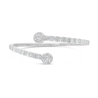 10K Gold 1.50CT Baguette and Round Diamond - Standard Round Eternity Bangle
