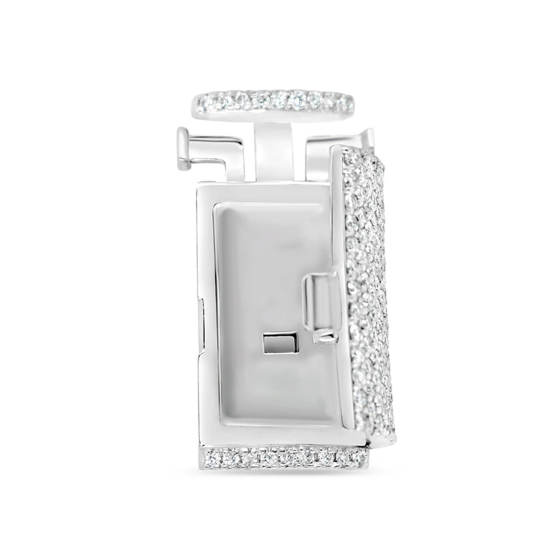 Lock - Gold Diamond Chain Lock | 2.50CTW | 14K | 14MM | Tri-Color Available