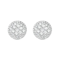Gold Round Earrings | White Gold 14K | 2.00CT | 12MM