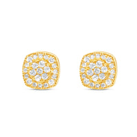 Gold Round Earrings | Yellow Gold 10K | 0.56CT | 9MM