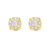 Gold Diamond Round Earrings | Yellow Gold 14K | 0.31CT | 5MM