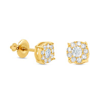 Gold Diamond Round Earrings | Yellow Gold 14K | 0.31CT | 5MM