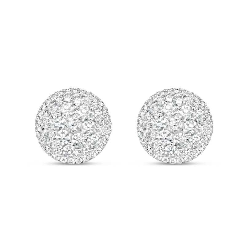 Gold Diamond Round Earrings | Yellow Gold 14K | 3.00CT | 14MM