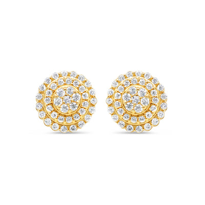 14K Yellow Gold | Diamond Earrings | 0.53CTW | 9.7MM