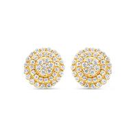 14K Yellow Gold | Diamond Earrings | 0.53CTW | 9.7MM