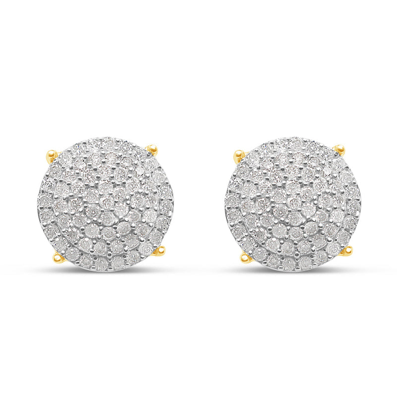 14K Yellow Gold | Diamond Earrings | 1.06CTW | 6.70MM