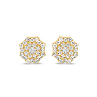 14K Yellow Gold | Diamond Earrings | 0.48CTW | 7.9MM