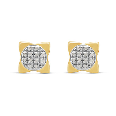 10K Yellow Gold | Diamond Earrings | 0.25CTW | 8.11MM