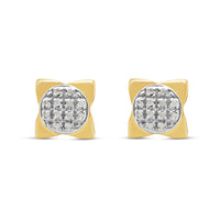 10K Yellow Gold | Diamond Earrings | 0.25CTW | 8.11MM