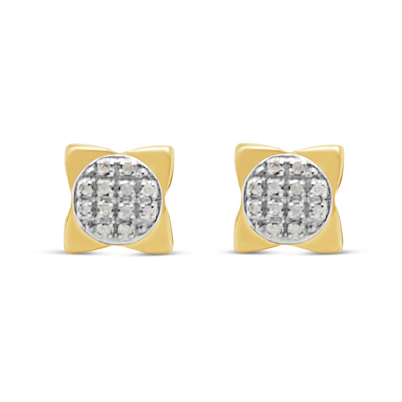 10K Yellow Gold | Diamond Earrings | 0.25CTW | 8.11MM