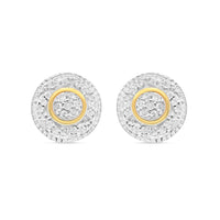 14k Gold Diamond Round Earrings 9.7mm 0.65CTW