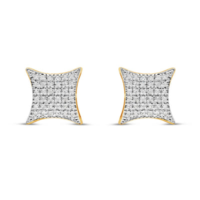10k Gold Diamond Kite Earrings 12mm .25CTW