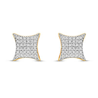 10k Gold Diamond Kite Earrings 12mm .25CTW