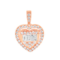 Heart Pendant with Necklace | 14K Rose Gold | 14.52MM| 0.84CT