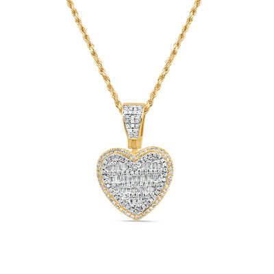 Heart Pendant with Necklace | 14K Yellow Gold | 17.64MM| 0.67CT