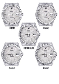Diamond Rolex Datejust Watch 16200 | 36MM | Full Diamond Dial | Stainless Steel | Jubilee Band
