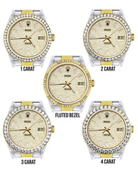 Diamond Gold Rolex Datejust Watch 16233 | 36MM | Full Diamond Dial | Stainless Steel | Oyster Band