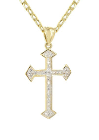 10K Gold Cross Necklace For Men | 4.23 Grams