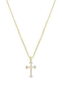 10K Gold Cross Necklace For Men | 4.23 Grams