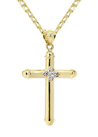 10K Gold Crucifix / Cross Necklace For Men | 3.1 Grams