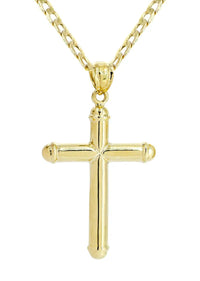 10K Gold Crucifix / Cross Necklace For Men | 3.1 Grams