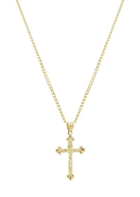 10K Gold Crucifix / Cross Necklace For Men | 2.9 Grams