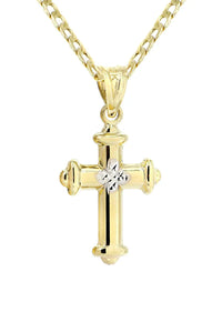 10K Gold Crucifix / Cross Necklace For Men | 3.1 Grams