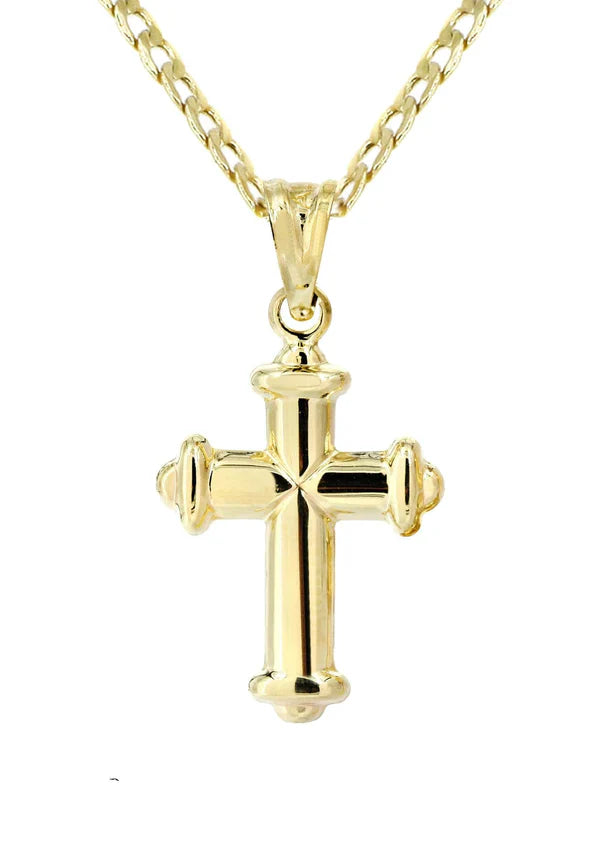 10K Gold Crucifix / Cross Necklace For Men | 3.1 Grams
