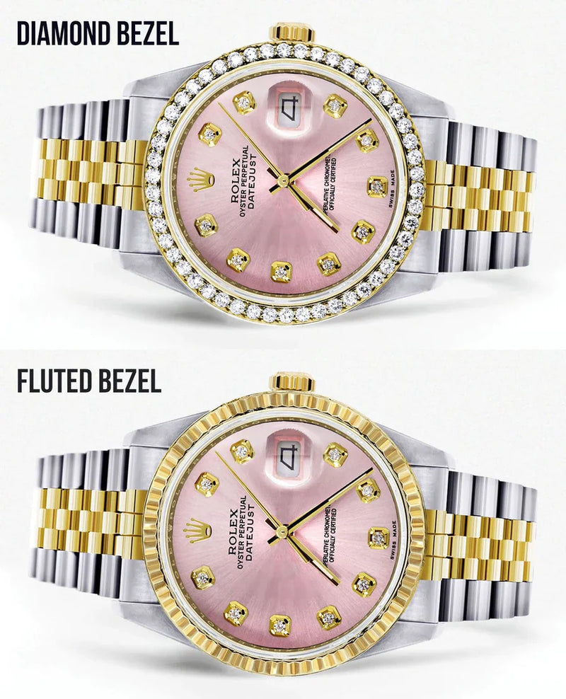Rolex Datejust Watch 16013| 36MM | Diamond Pink Dial | Jubilee Band