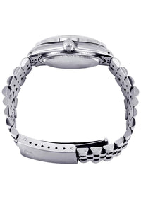 Diamond Rolex Datejust Watch 16200 | 36MM | Full Diamond Color Arabic Dial | Stainless Steel | Jubilee Band