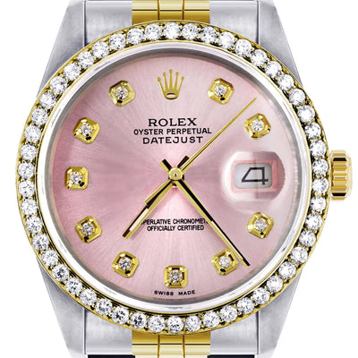Rolex Datejust Watch 16013| 36MM | Diamond Pink Dial | Jubilee Band