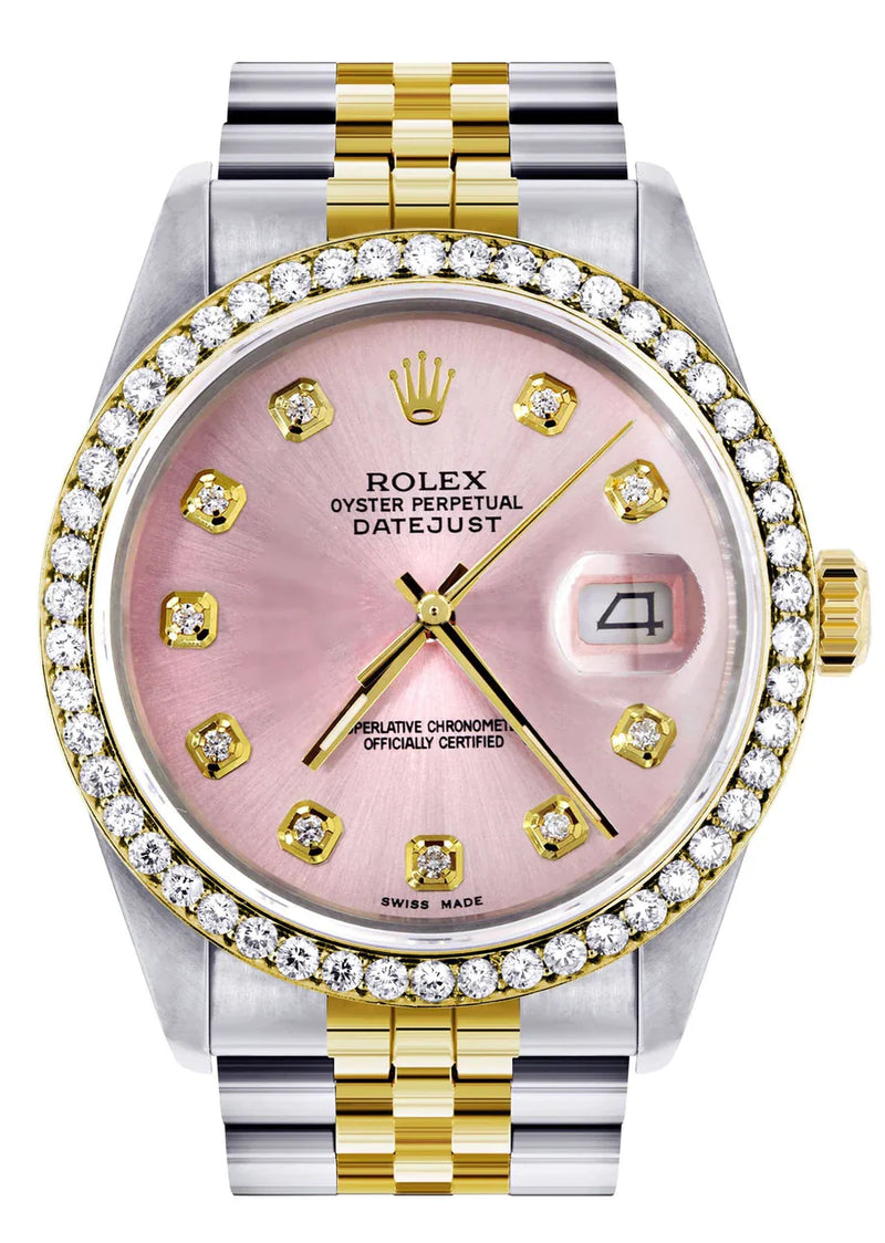 Rolex Datejust Watch 16013| 36MM | Diamond Pink Dial | Jubilee Band