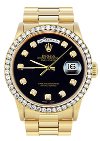 Rolex Day-Date Presidential | Model 18238 | 18K Yellow Gold | 36MM | Black Diamond Dial